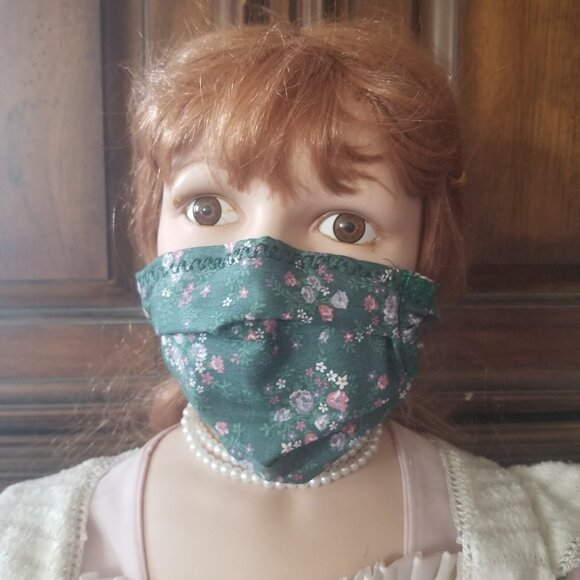 Kid Size Mask w/ Silver & Copper Filters-Flowers - Picture 1 of 7